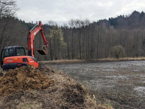 Obnova nasipa. Foto Gregor Lipovšek